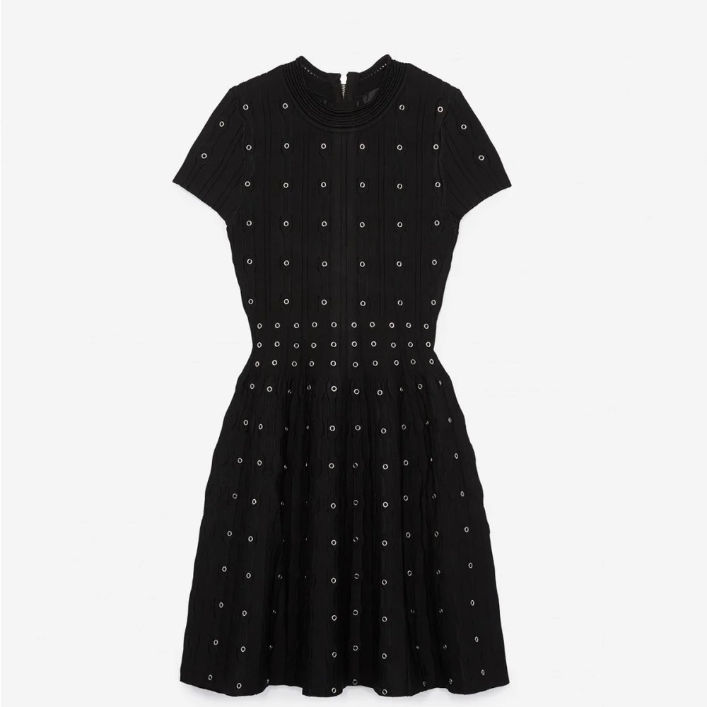 The Kooples silver grommet eyelet knit dress, size 1 / S